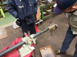 ねじ部仕上がり