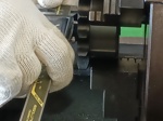 ノギスで削り幅確認